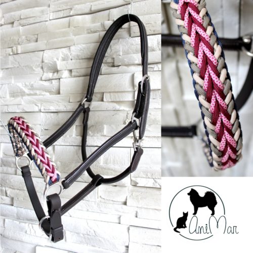 licol cheval cuir et paracord